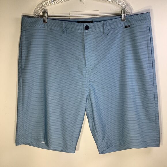 Travis Mathew Mens Golf Shorts Blue Striped Size 42 - Picture 2 of 9